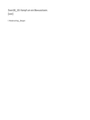cover image of Sven18_19. Kampf um ein Bewusstsein. [wer]